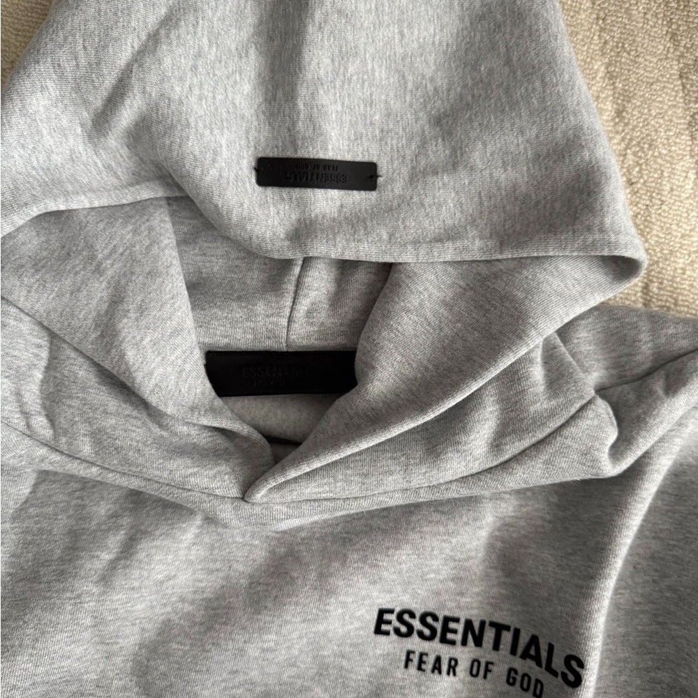Essentials Light Grey Pullover Hoodie - image 2